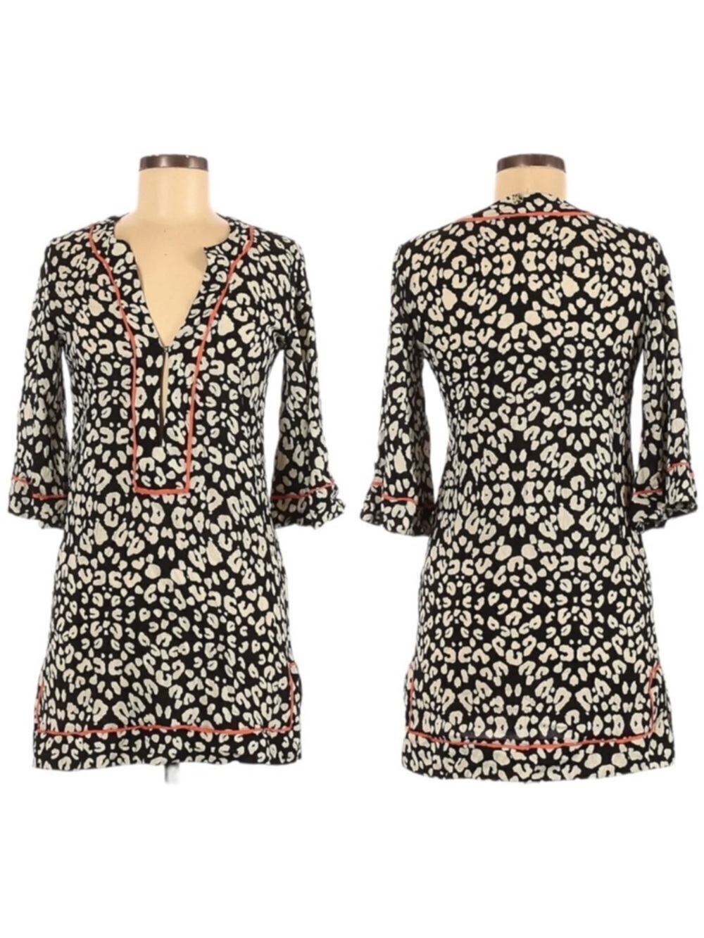 VIX PAULAHERMANNY Animal Print Tunic Cover-Up M